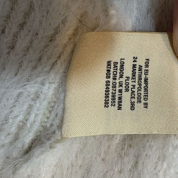 Knitted & Knotted Anthropologie Fuzzy Knit Sweater Cardigan Pockets Women Medium - Picture 12 of 12